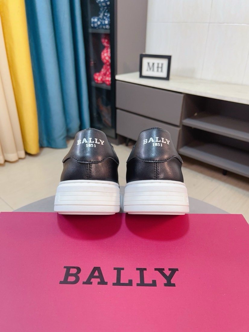 Bally Red Stripe Low-Top Sneakers