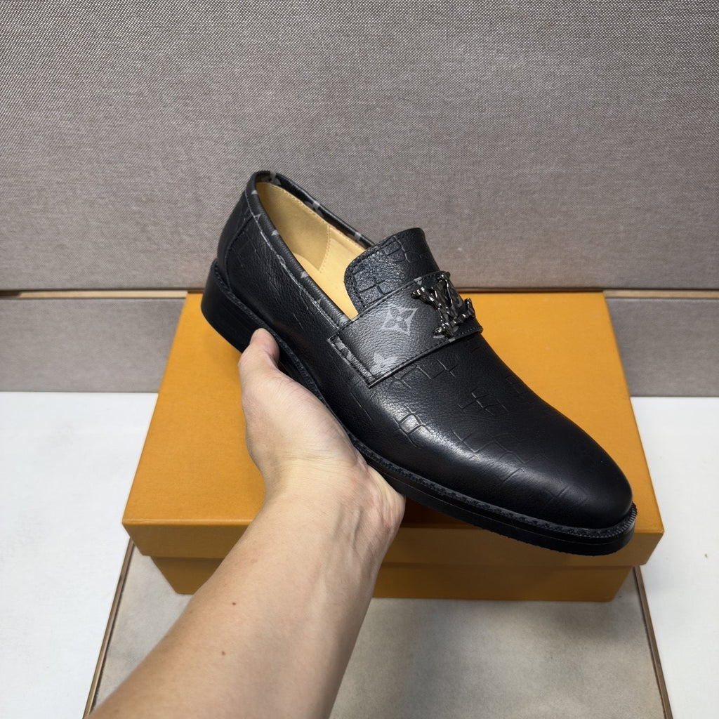 Louis Vuitton Men's Patterned-Strap Loafers