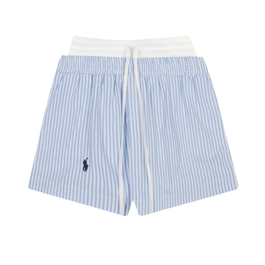 Ralph Lauren Striped Double-Waist Shorts
