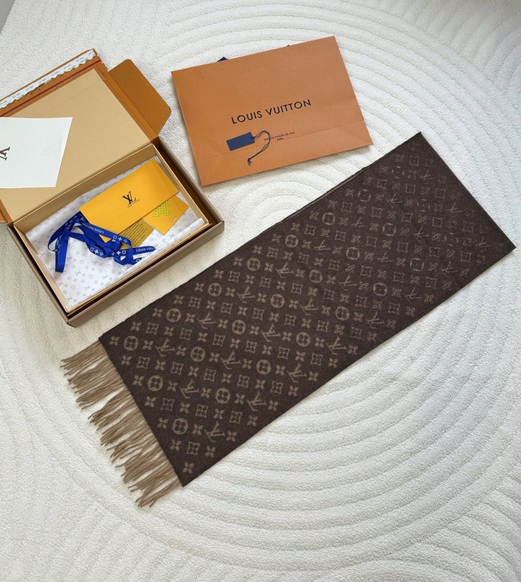 Louis Vuitton Reversible Monogram Fringed Scarf