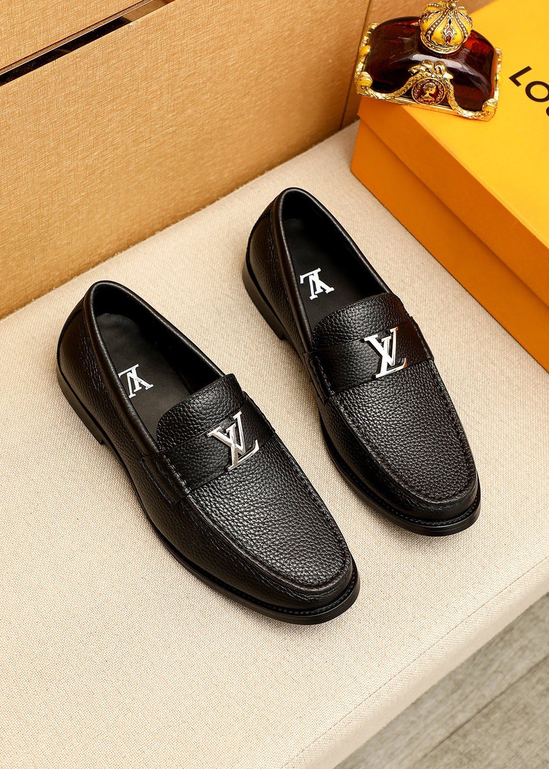 Louis Vuitton Textured Hardware Loafers