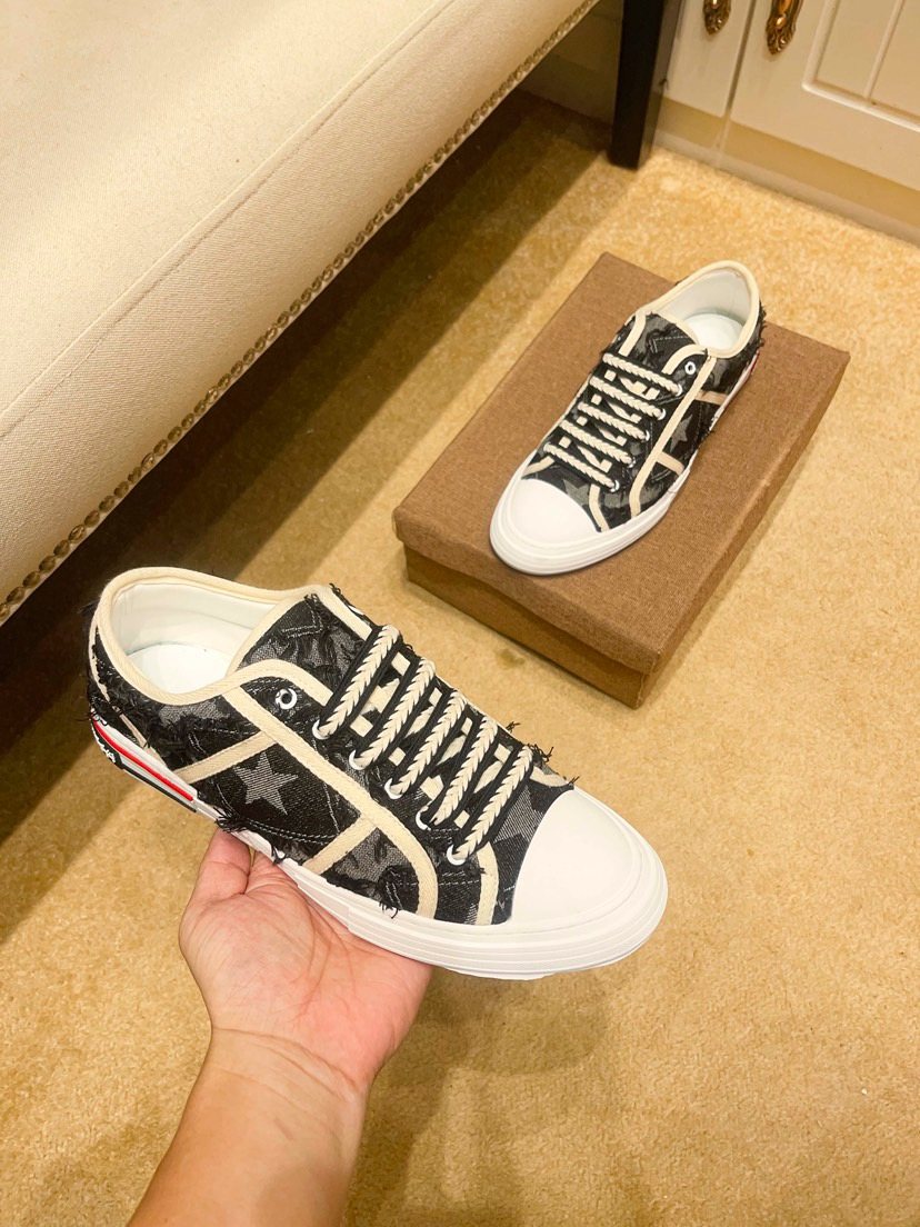 Louis Vuitton Star-Pattern High-Top Sneakers
