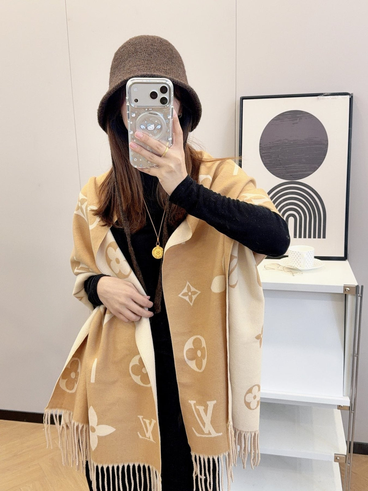 Louis Vuitton Monogram Fringe Scarf