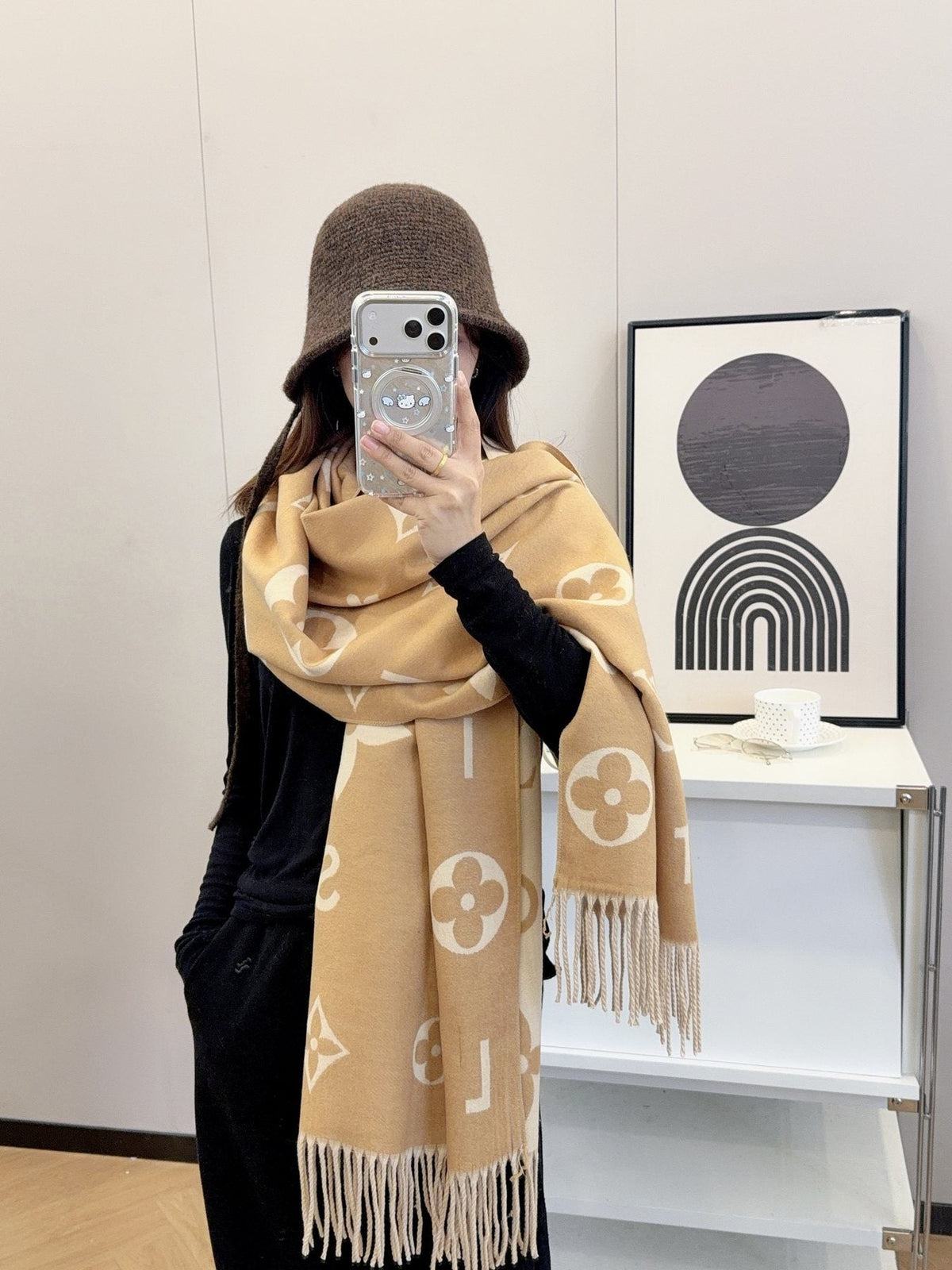 Louis Vuitton Monogram Fringe Scarf