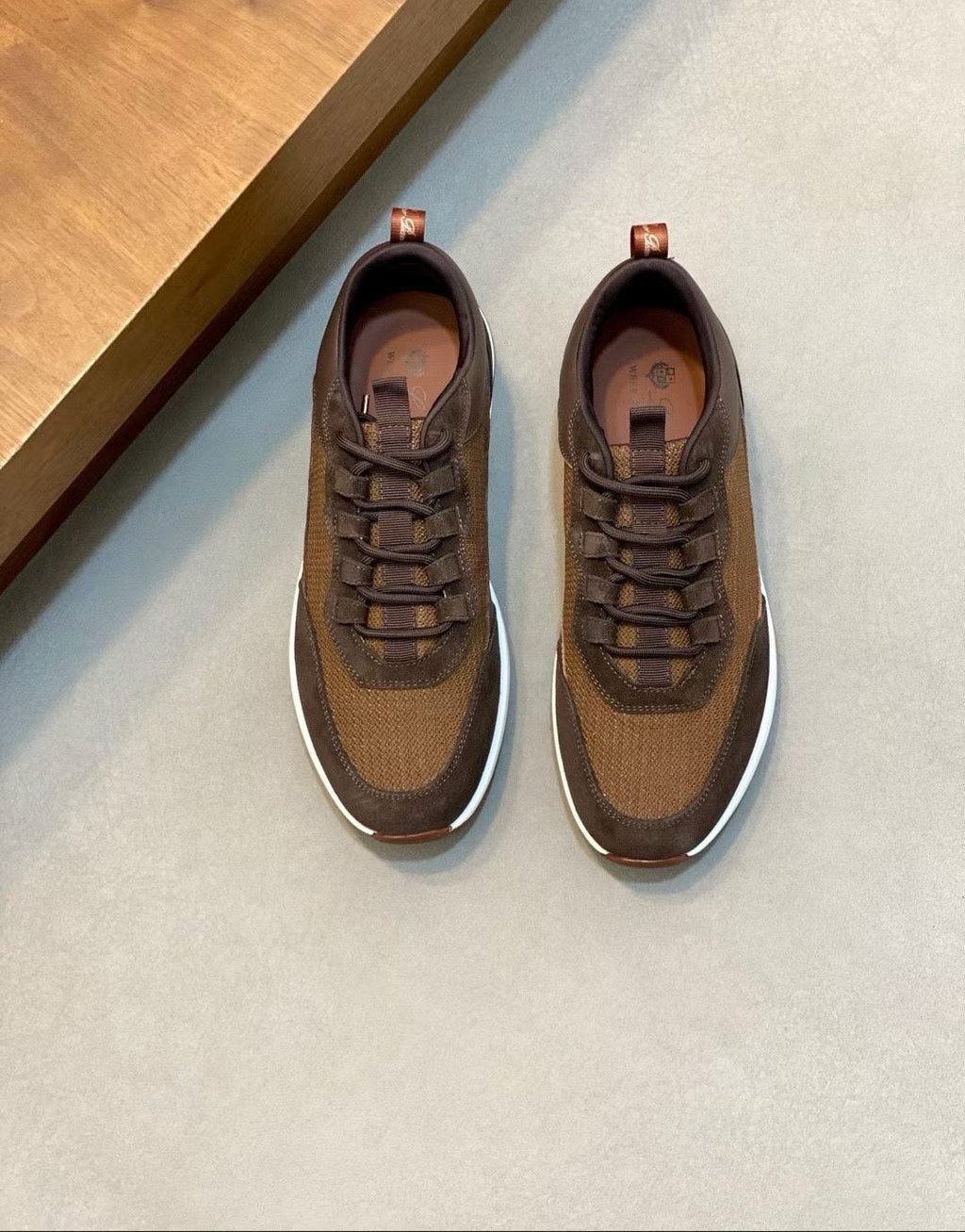 Loro Piana Men's Low-Top Lace-Up Sneakers - Mesh Panels