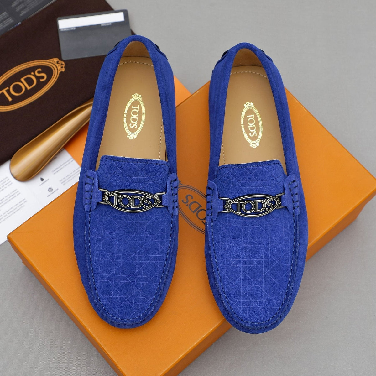 TOD'S Men's Suede Metal-Hardware Loafers