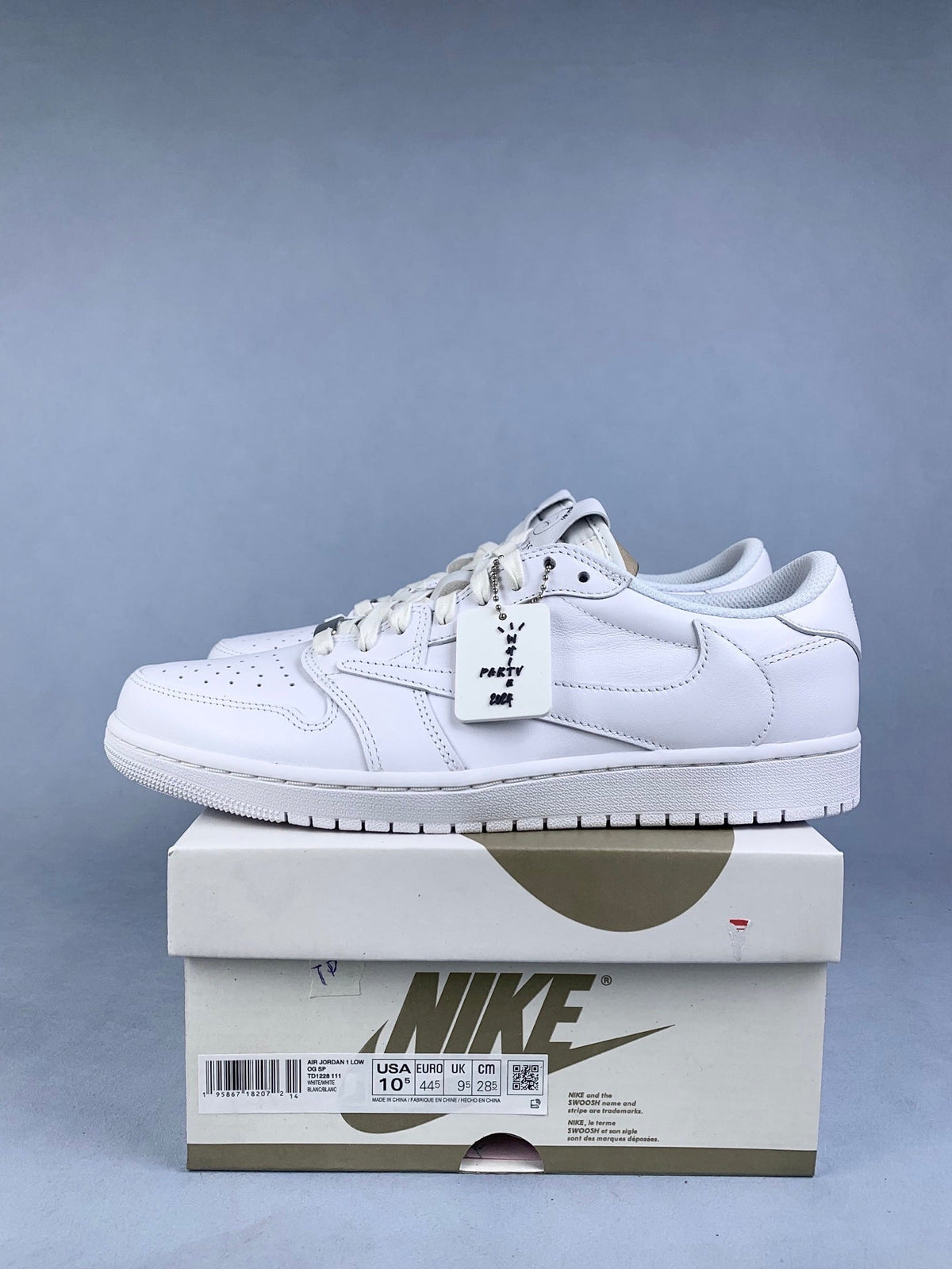 Air Jordan 1 Low OG SP White Reverse Swoosh Unisex Sneakers TD1228-111
