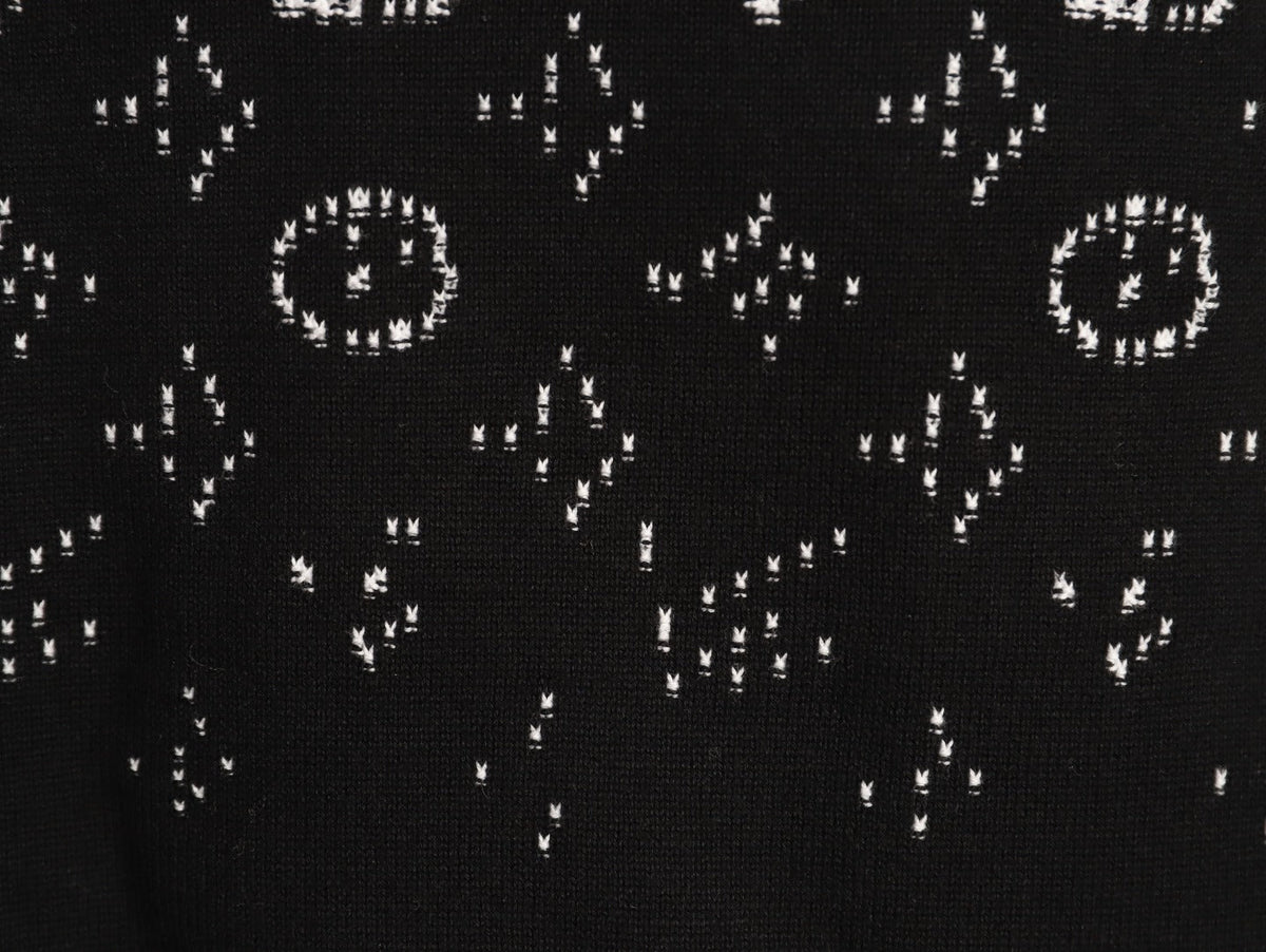 Louis Vuitton Monogram-Style Gradient Crewneck Sweater - Black