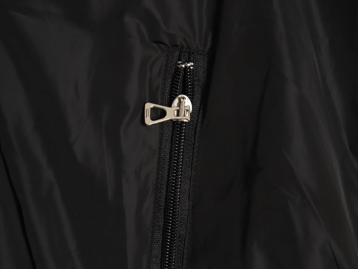 Gucci Contrast-Line Hooded Zip Jacket - Black
